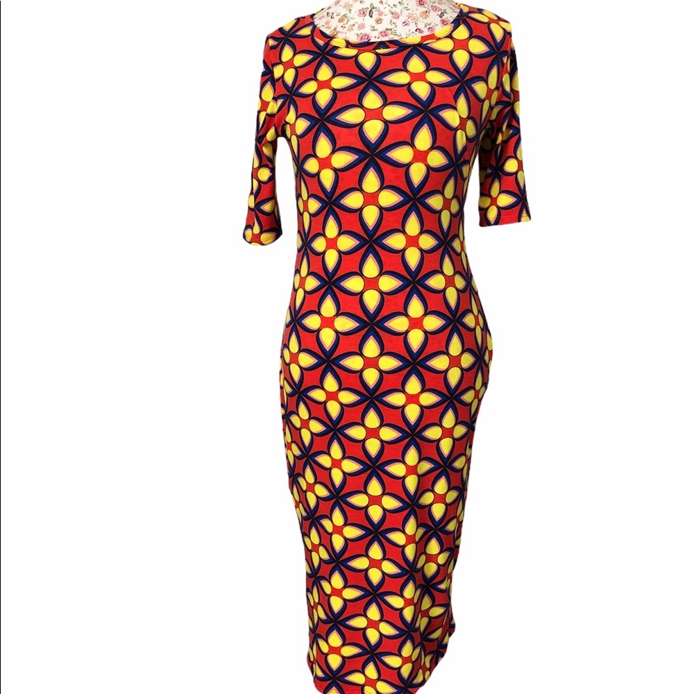 LULaRoe women’s colorful 3/4 sleeve dress Sz S